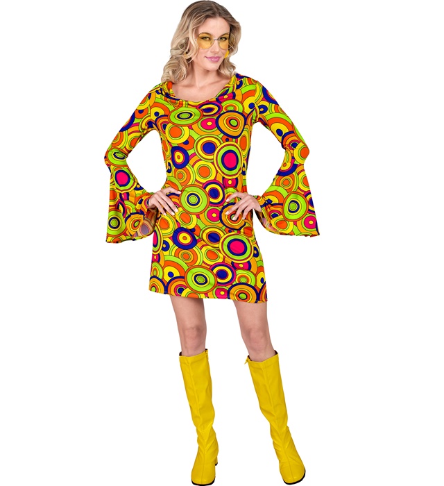 "THE 70s GROOVY STYLE - yellow circles" (robe)