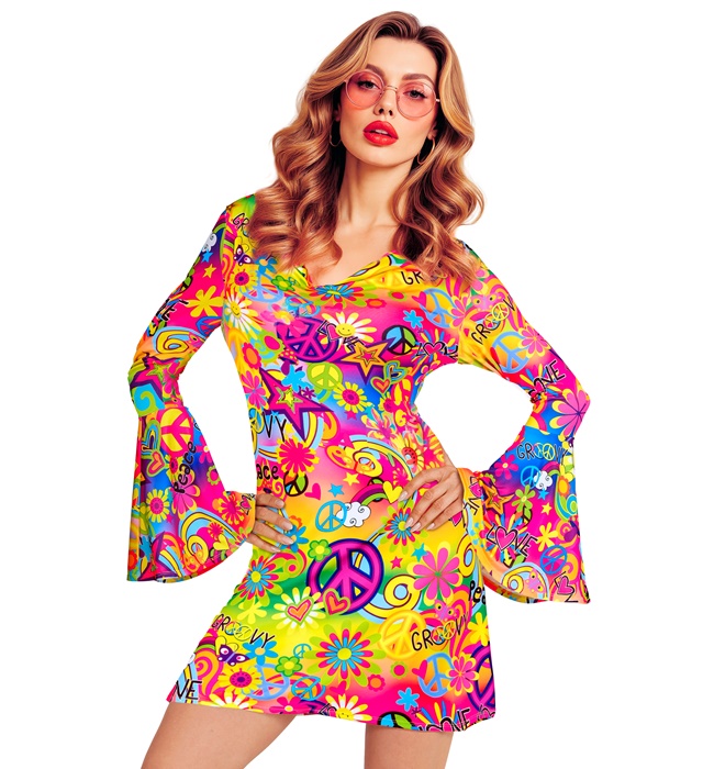 "THE 60s FASHION - peace & love" (robe)