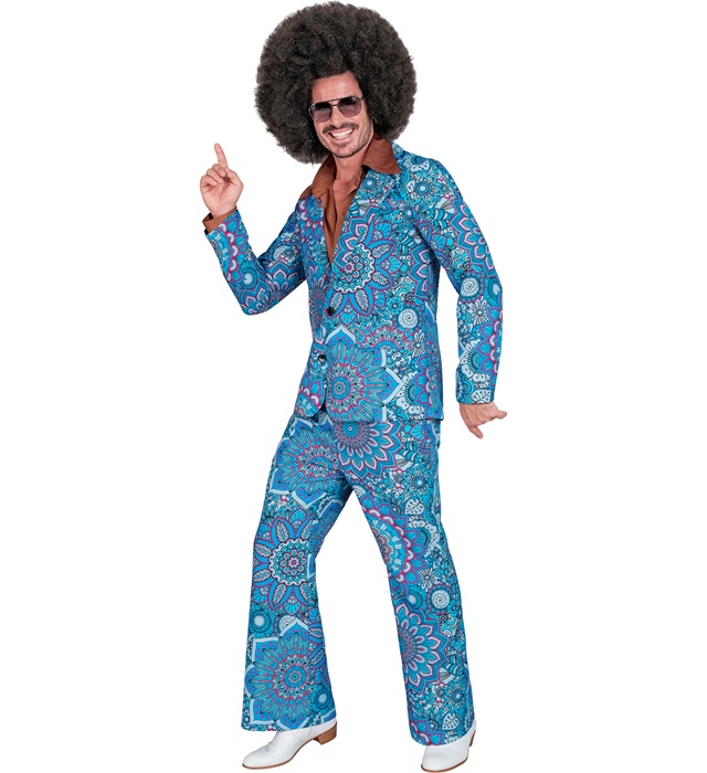 [17761] "THE 60s FASHION -  blue mandala" (veste, pantalon) (S)