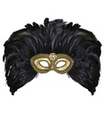 "LOUP DORE DECORE AVEC GEMME ET PLUMES"