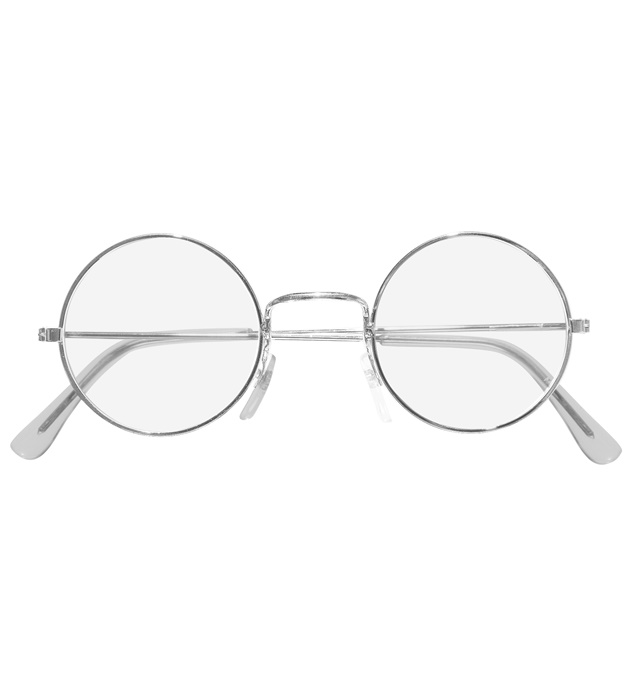 [18401] "LUNETTES ARGENT AVEC VERRES" forme ronde