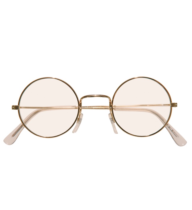 "LUNETTES DORES AVEC VERRES" forme ronde