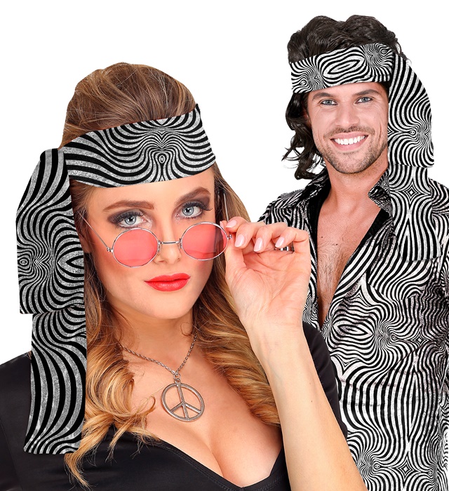"THE 70s DISCO STYLE - silver waves" (bandeau)