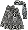 "THE 70s DISCO STYLE - silver waves" (bandeau et jambière)