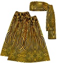 "THE 70s DISCO STYLE - golden waves" (bandeau et jambière)