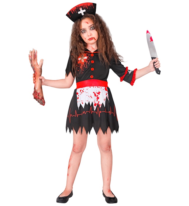 "INFIRMIÈRE ZOMBIE" (robe avec jupon, coiffe)
