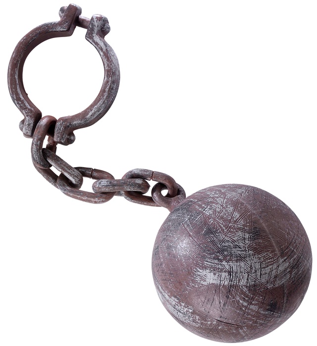 "BOULET ET CHAINE" 57 cm Ø 16 cm