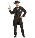 "SHERIFF" (long manteau, gilet, fausse chemise, cravate ficelle)