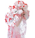 "VOILE DE MARIEE SANGLANT AVEC ROSES"
