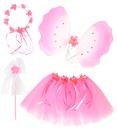 Set de "FEE DES FLEURS" tutu, ailes, bandeau, baguette