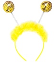"SERRE-TETE AVEC PAILLETTES DOREESET MARABOU"