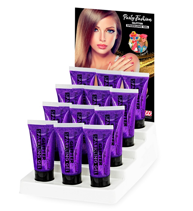"TUBES CREME SCINTILLANTE - VIOLET" présentoir - 25 ml