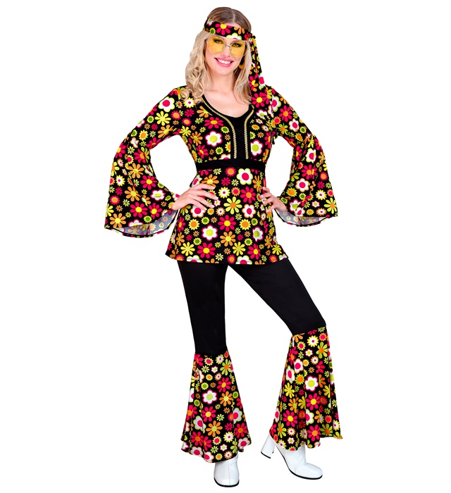 "THE 60s FASHION - flowers" (chemise, pantalon, bandeau)