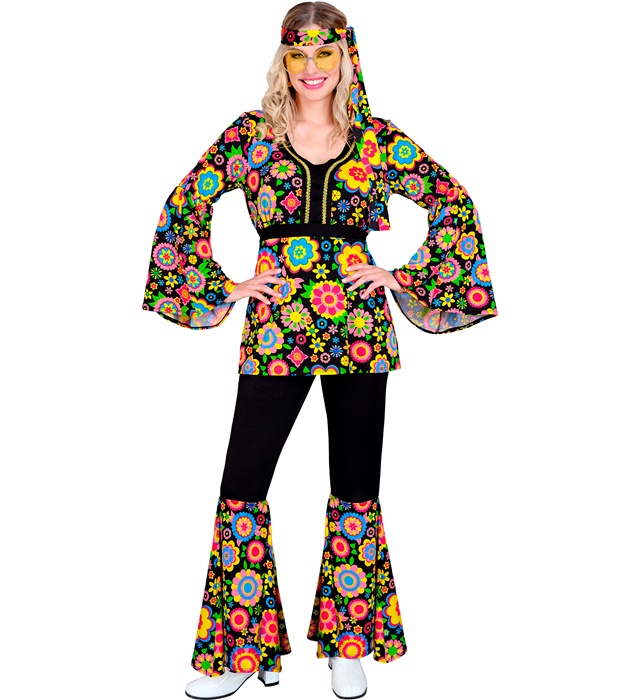 "THE 60s FASHION - colorful flowers" (chemise, pantalon, bandeau)