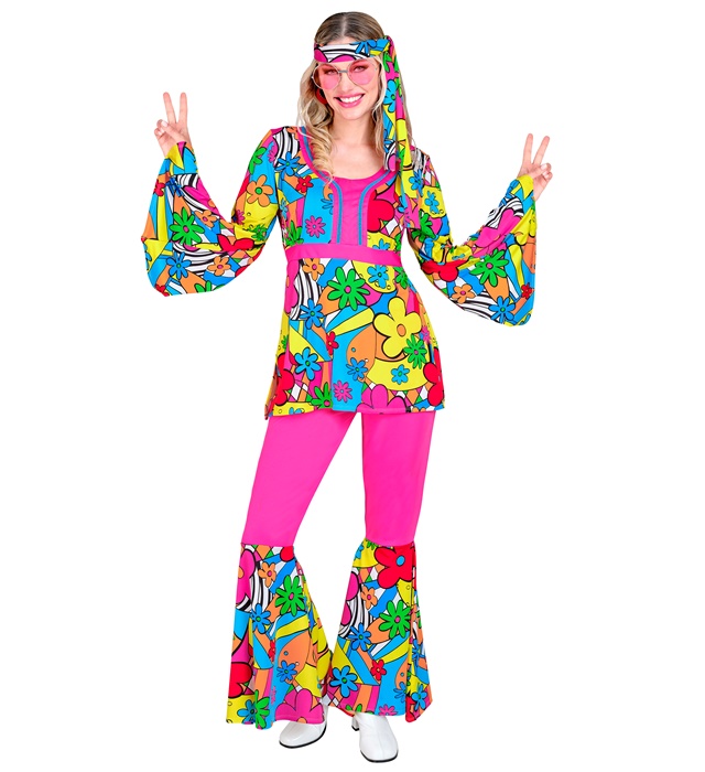 "THE 60s FASHION - flower power" (chemise, pantalon, bandeau)