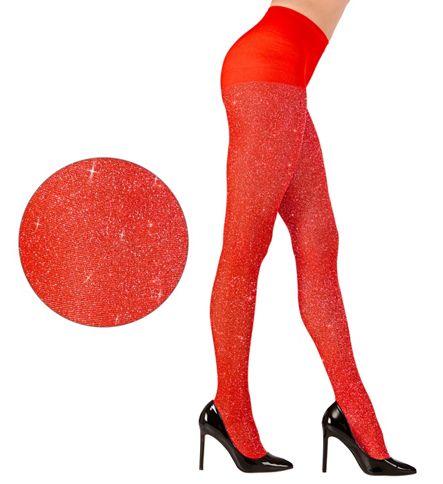 [2096V] "COLLANTS SCINTILLANTS ROUGES" 40 DEN (XL)
