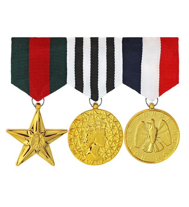 Set de "3 MEDAILLES D'HONNEUR"