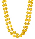 "SET DE 2 COLLIERS DE PERLES OR" 40 cm