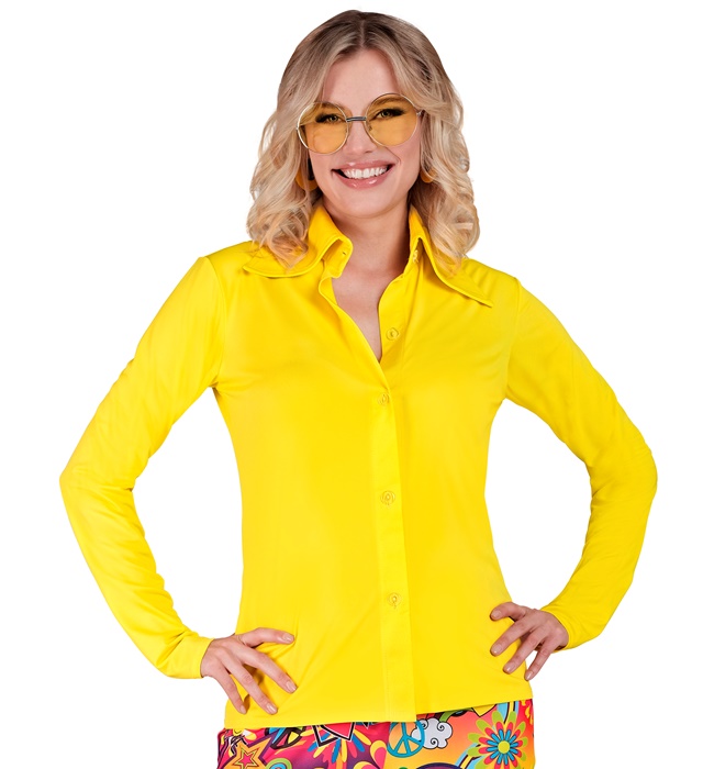 "THE 70s GROOVY STYLE -jaune" (chemise)