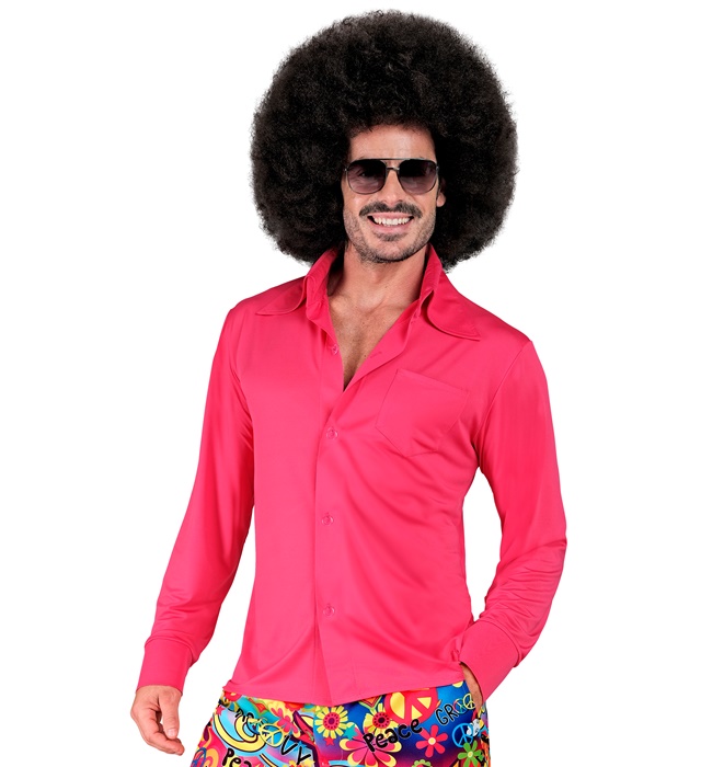 "THE 70s GROOVY STYLE - rose vif"   (chemise)
