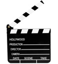 "TABLEAU A CLAPETS CINEMA" 20x18 cm