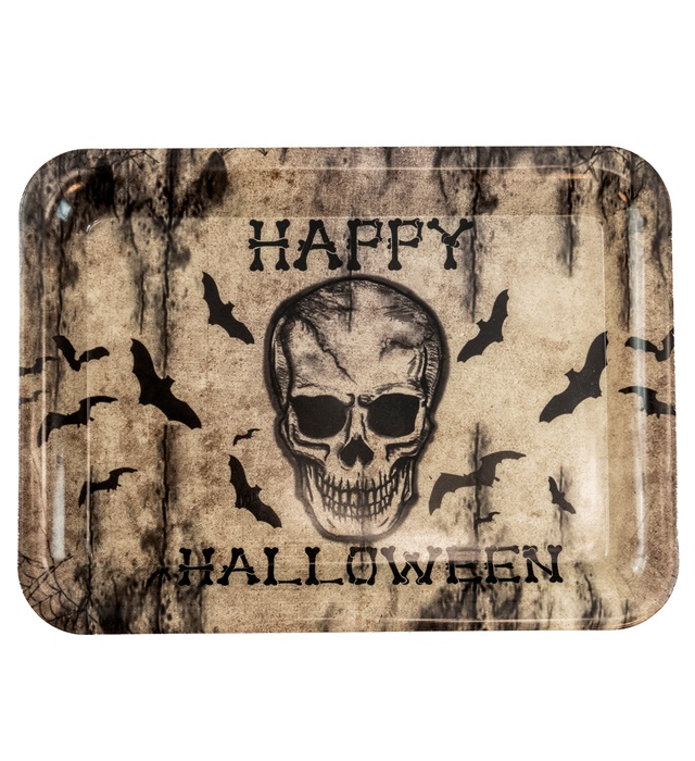 "PLATEAU CRANE HAPPY HALLOWEEN" 33 x 24 cm