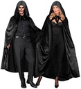 "MANTEAU À CAPUCHE VELOURS NOIR 140 cm"