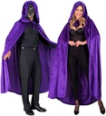 "MANTEAU À CAPUCHE VELOURS VIOLET 140 cm"