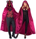 "MANTEAU À CAPUCHE VELOURS BORDEAUX 140 cm"