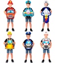 "ASSORTIMENT PROFESSIONS" (costume, chapeau) - 2 pièces de chacun de 6 modèles