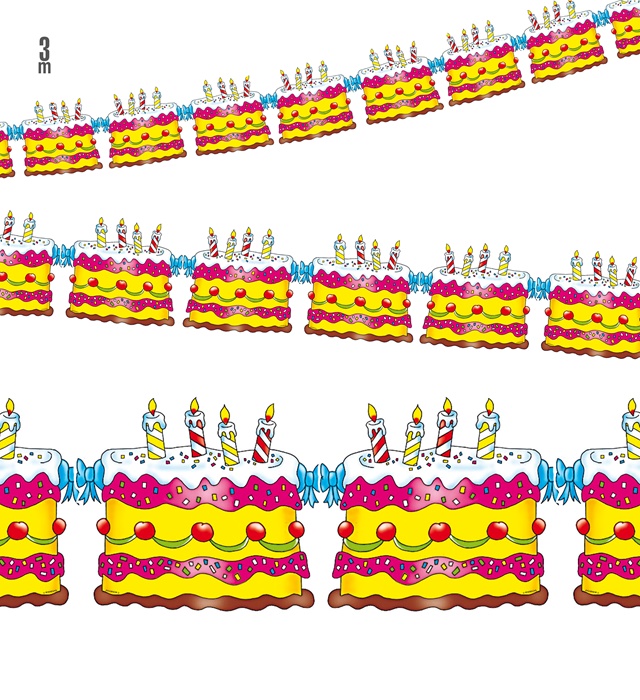 "GUIRLANDES GATEAU D'ANNIVERSAIRE"3 m