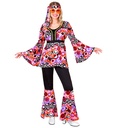 "THE 70s GROOVY STYLE - pink tiny  bubbles" (chemise, pantalon, bandeau)