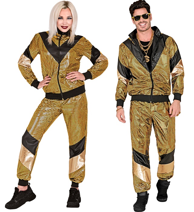"COSTUME ANNEES 80 OR REFLECHISSANT" (veste, pantalon)