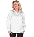 "CHEMISE DISCO ANNEES 70 BLANCHE" satin