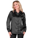 "CHEMISE DISCO ANNEES 70 NOIRE" satin