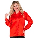 "CHEMISE DISCO ANNEES 70 ROUGE" satin