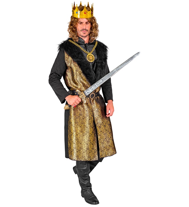 [22201] "ROI MEDIEVAL" (manteau avec gilet et collier avec médaillon, ceinture) (S)