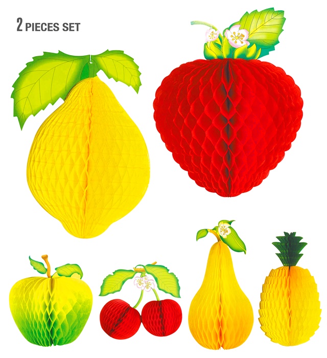 Set de "2 FRUITS COMBINES DECO" 3 combinations assorties