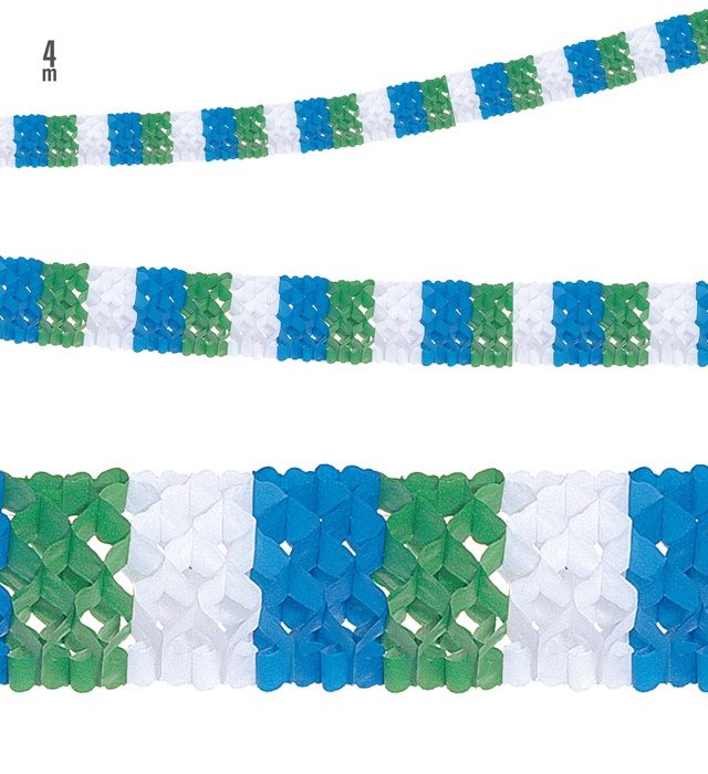 "GUIRLANDES PAPIER TRICOLOR" Ø 18 cm - 4 m