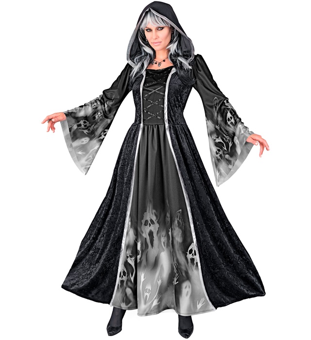 "AMES HURLANTES" (robe avec capuche)