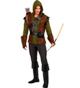 "ROBIN DES BOIS" (chemise à capuche avec veste, ceinture avec boucle, ceinture avec pochette, gants, hauts de botte)