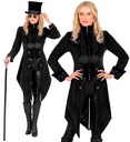 "MANTEAU GOTHIQUE NOIRE EN VELOURS"