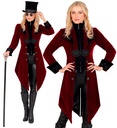 "MANTEAU GOTHIQUE BORDEAUX EN VELOURS"