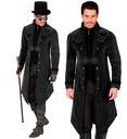 "MANTEAU GOTHIQUE NOIRE EN VELOURS"