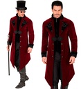 "MANTEAU GOTHIQUE BORDEAUX EN VELOURS"