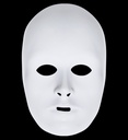 "MASQUE UNISEXE DE LUXE BLANC A PEINDRE"