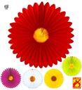 "GUIRLANDES PAPIER" Ø 50 cm - en 5couleurs ass.: 3  blanches, 3 jaune, 2 roses, 2 rouges, 2 vertes - retardateur de flamme