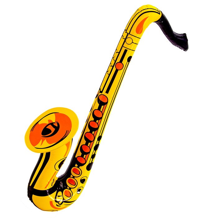"SAXOPHONE GONFLABLE DORE" 55 cm