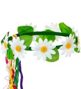 "DIADEME MARGUERITE AVEC RUBANS MULTICOLORES"