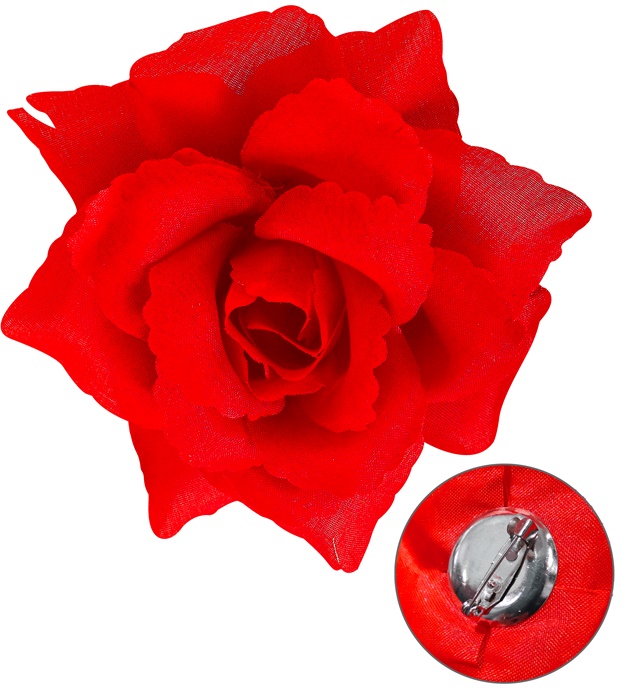 [2434B] "BOUTONNIERE ROSE" 10 cm
